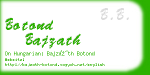 botond bajzath business card